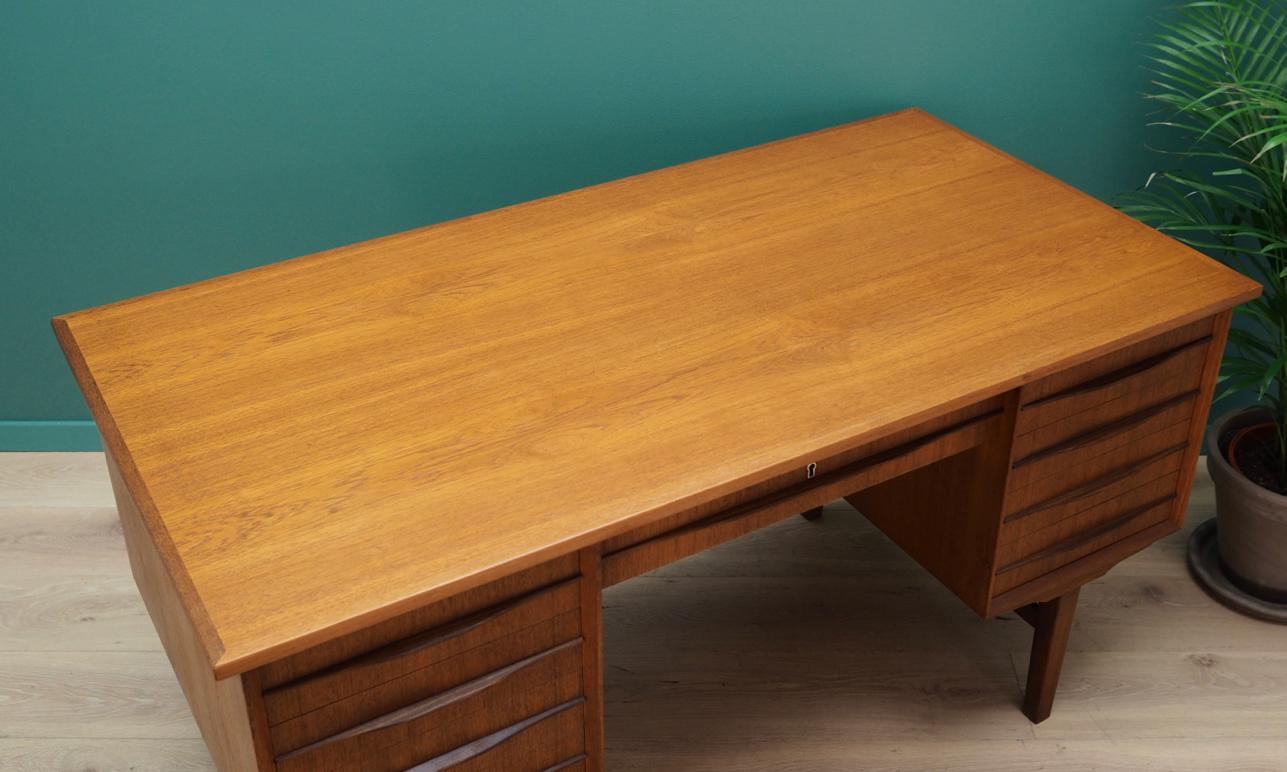 Desk Teak 1960-1970 Danish Design In Good Condition In Szczecin, Zachodniopomorskie