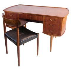 Vintage Desk Made In Teak, Danish Design From 1960s