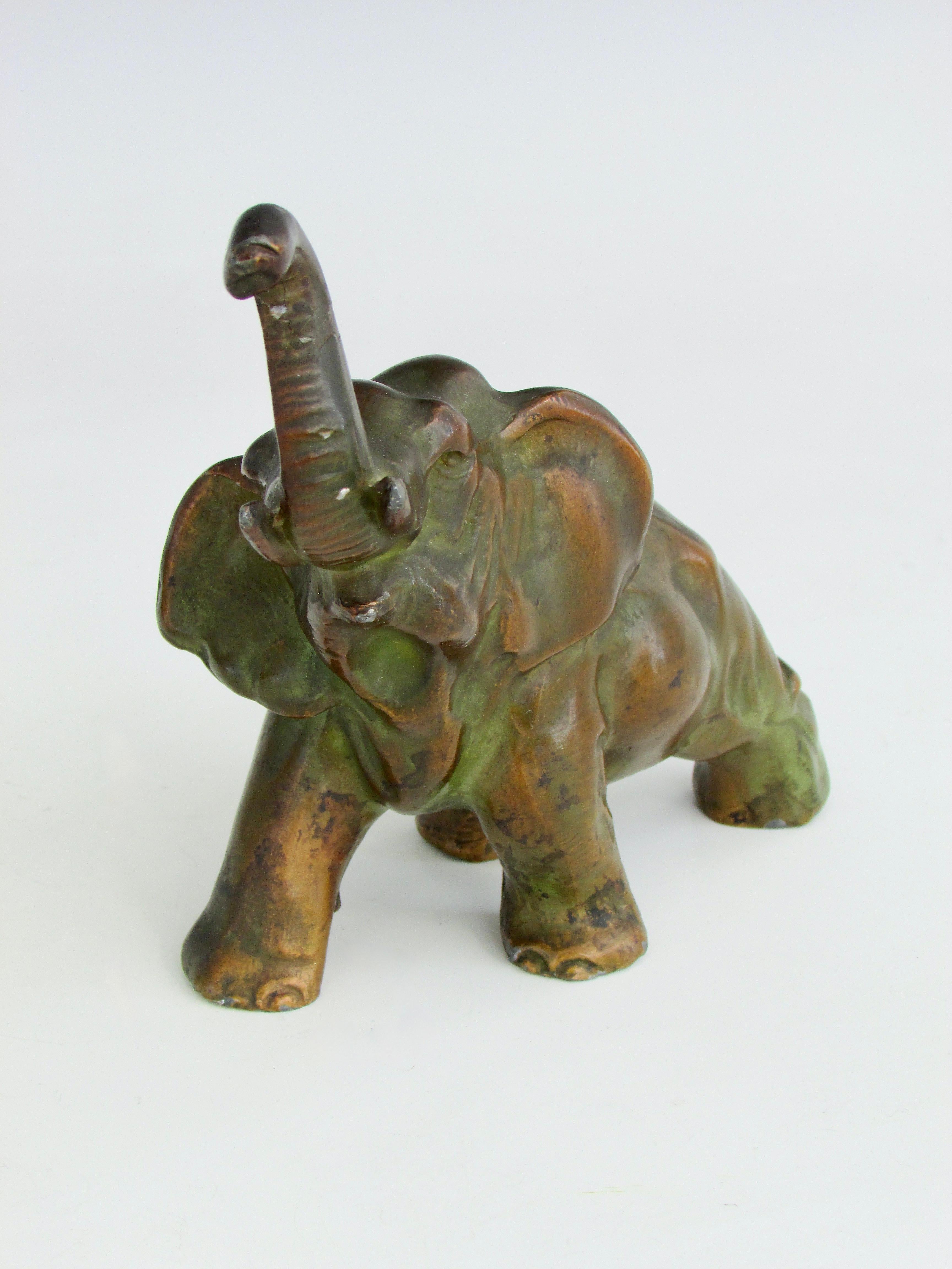 Desk Top Bronze Elephant Sculpture 4