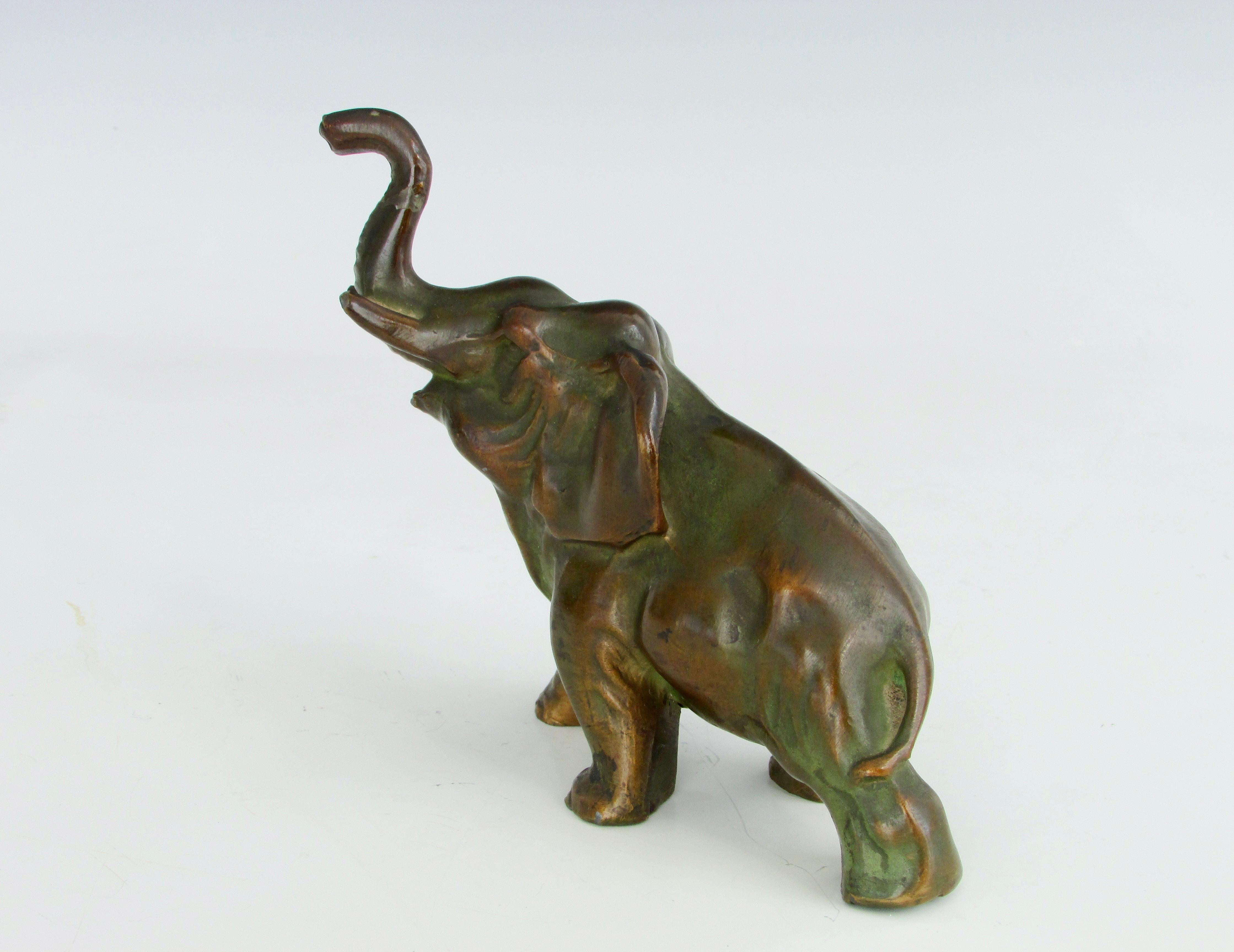 Late Victorian Desk Top Bronze Elephant Sculpture