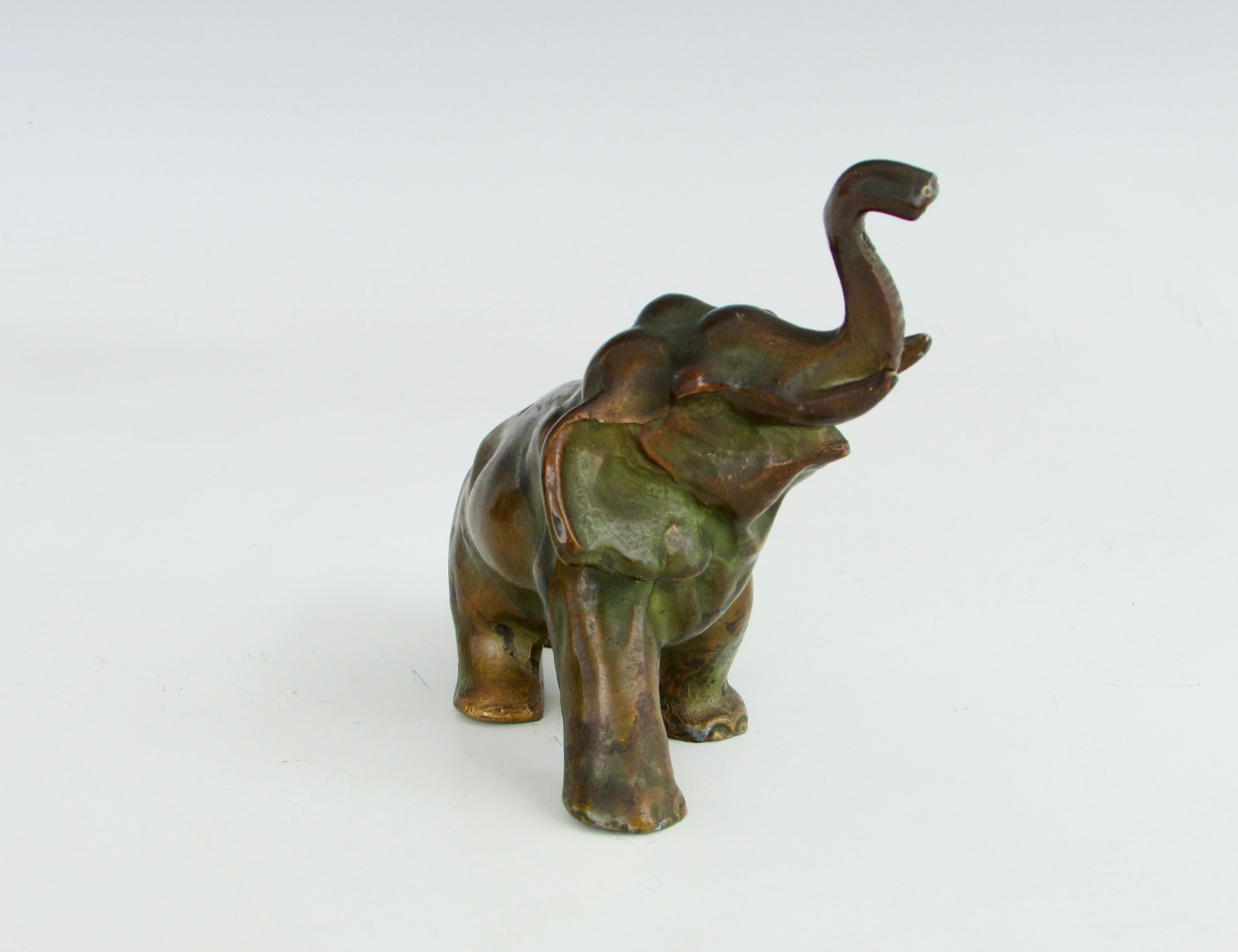 Desk Top Bronze Elephant Sculpture 1