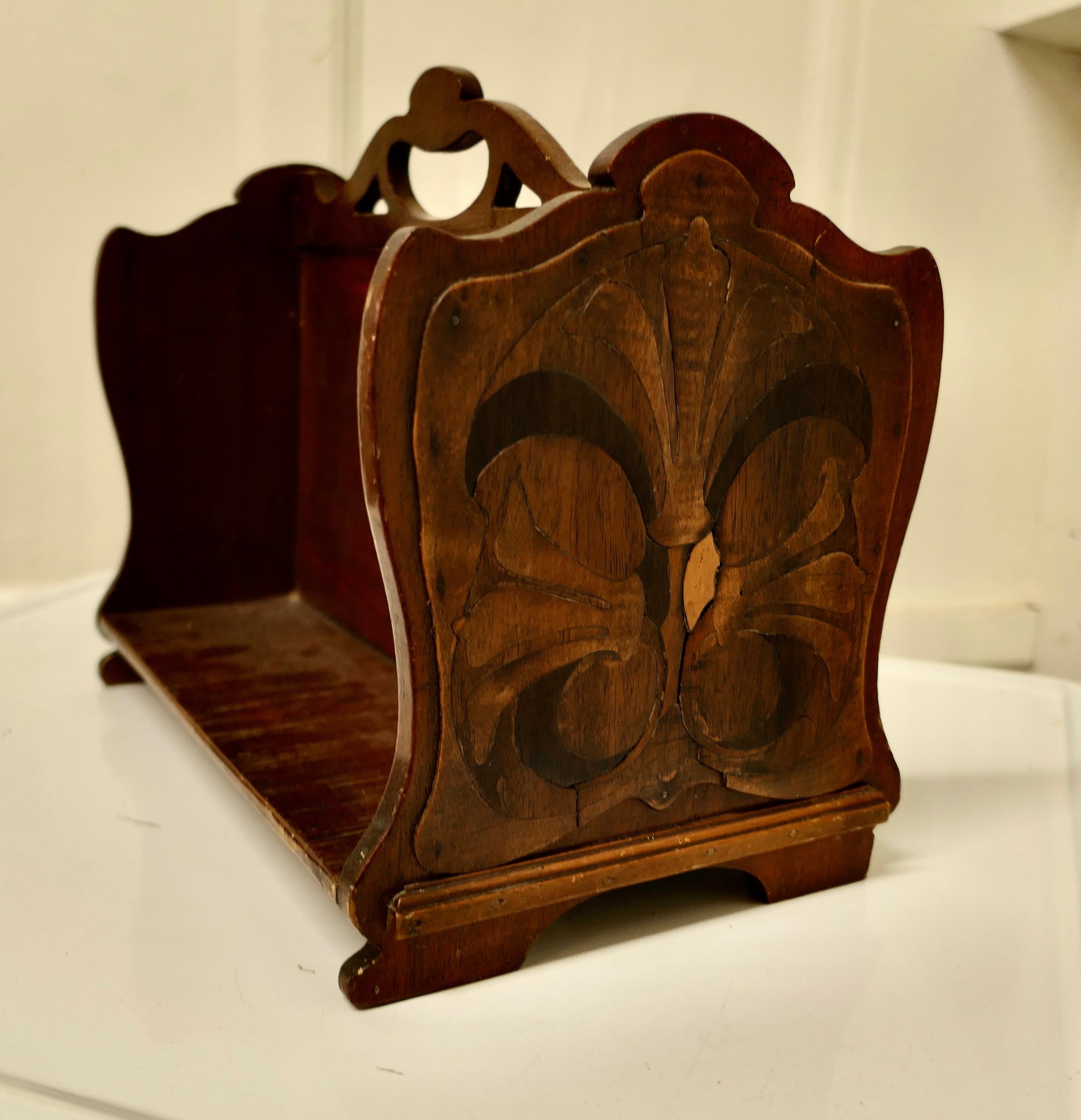 20th Century Desk Top Marquetry Occasional Book Tidy For Sale