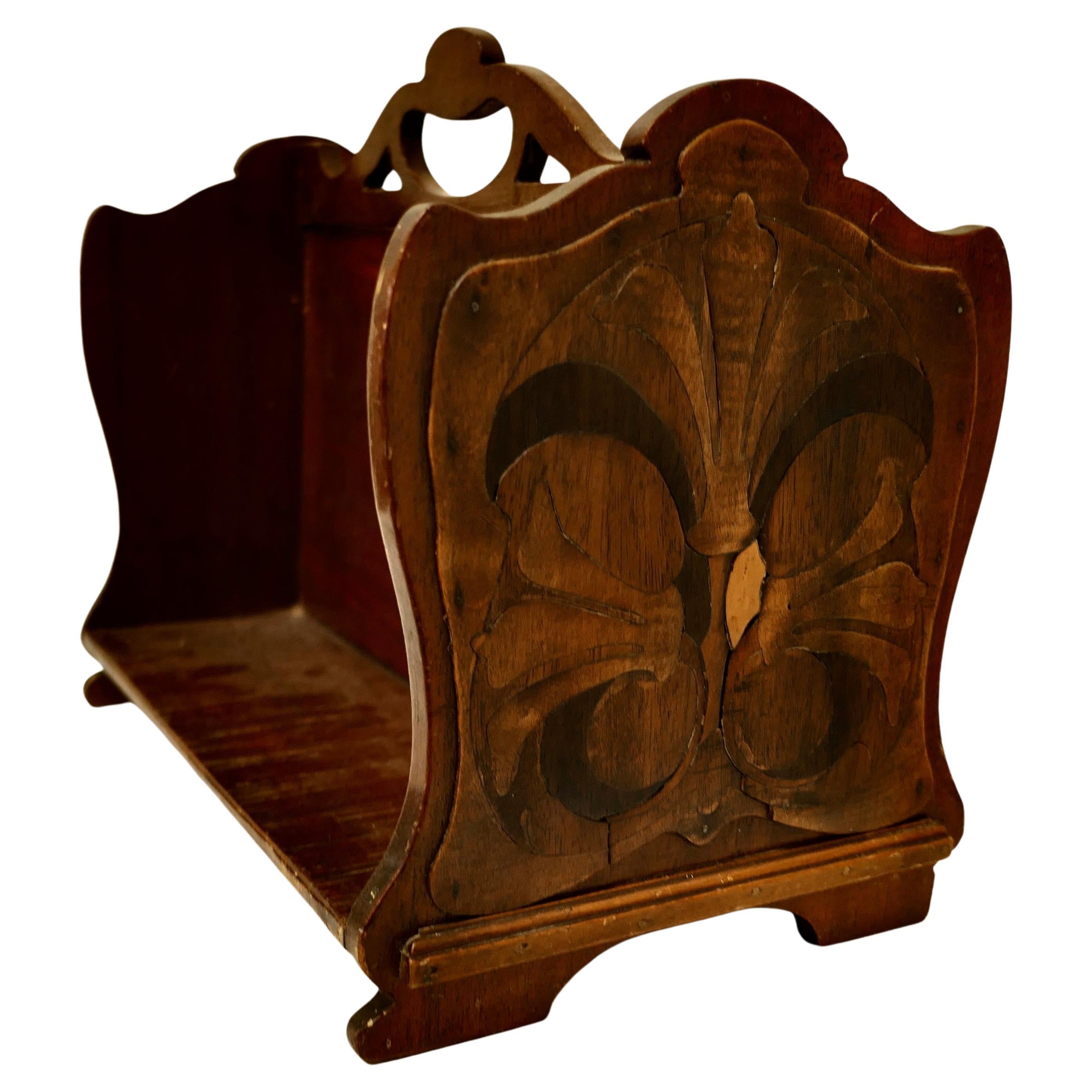 Desk Top Marquetry Occasional Book Tidy For Sale