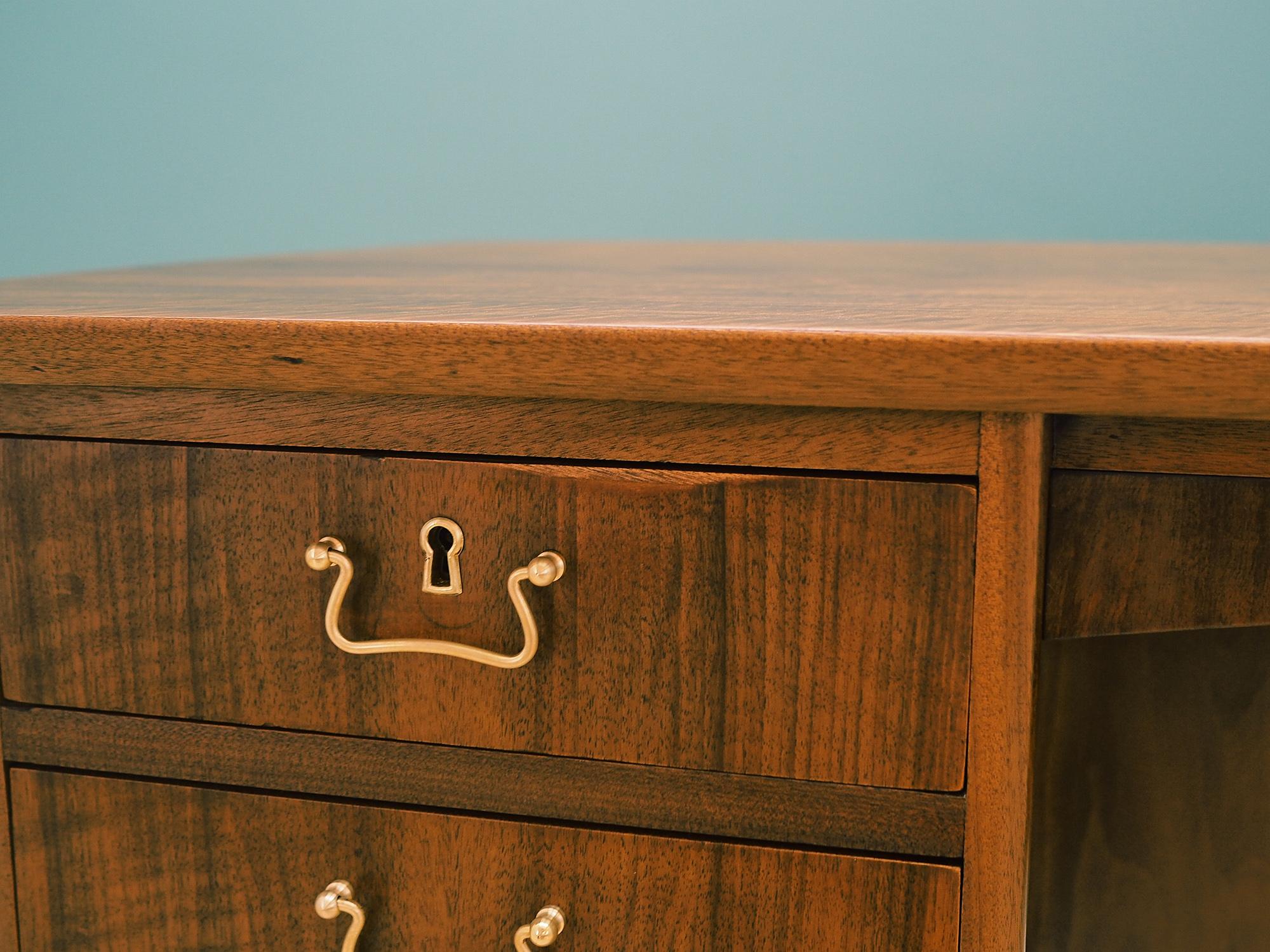 Desk Walnut, Danish Design, 1970s 3