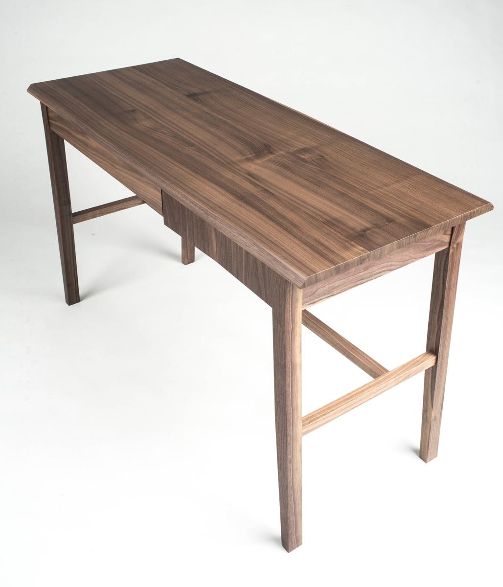 Desk, Walnut, Modern, Storage, Hardwood, Customizable, Semigood  For Sale 2
