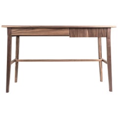 Desk, Walnut, Modern, Storage, Hardwood, Customizable, Semigood