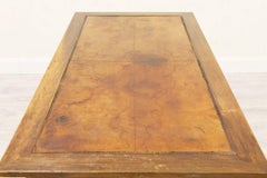 Desk Wilhelminian Antique Table Lion Paw Leather Double Desk