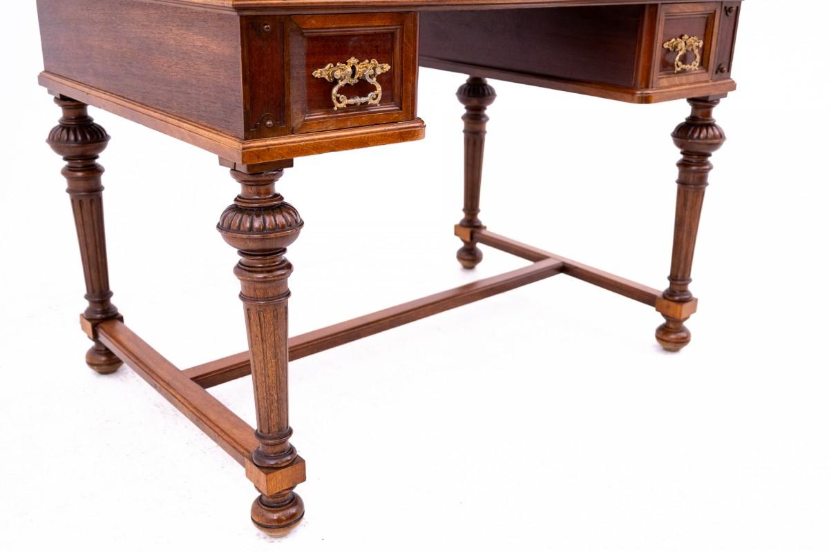 Desk from around 1890, Northern Europe.

Dimensions: height 149 cm / width 104 cm / depth 72 cm