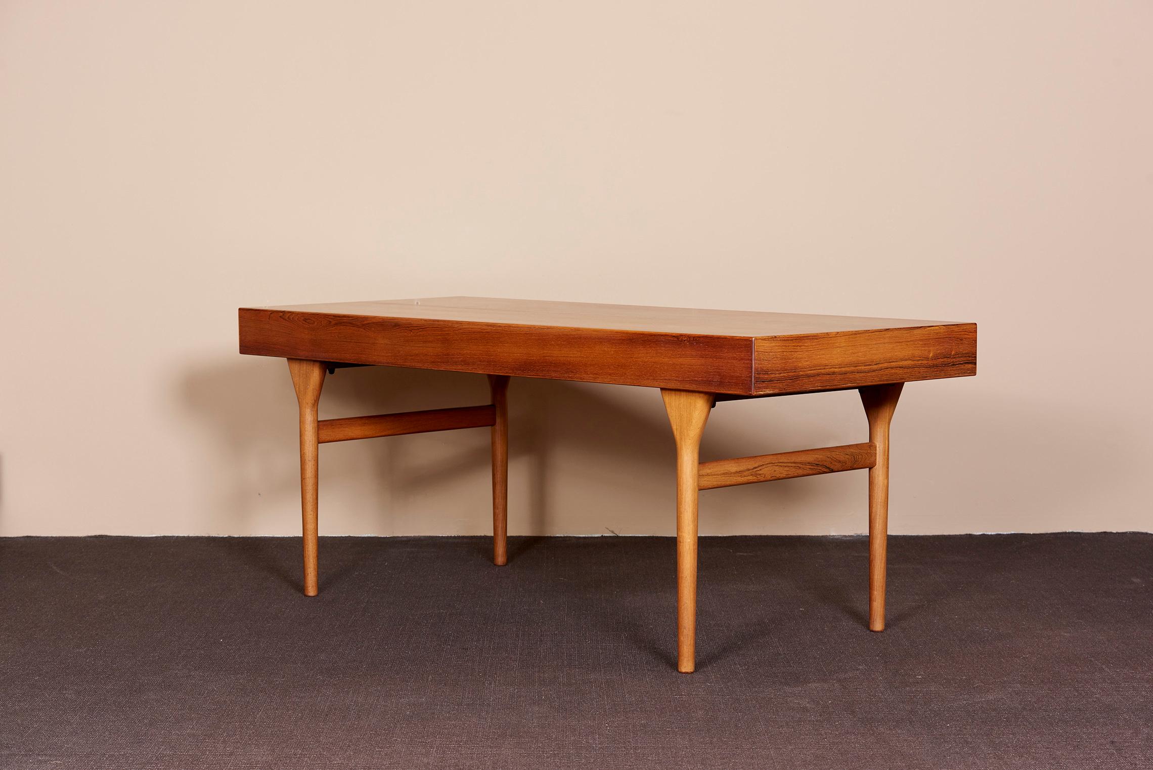 Mid-20th Century Desk with Four Drawers by Nanna Ditzel, Denmark, 1950s