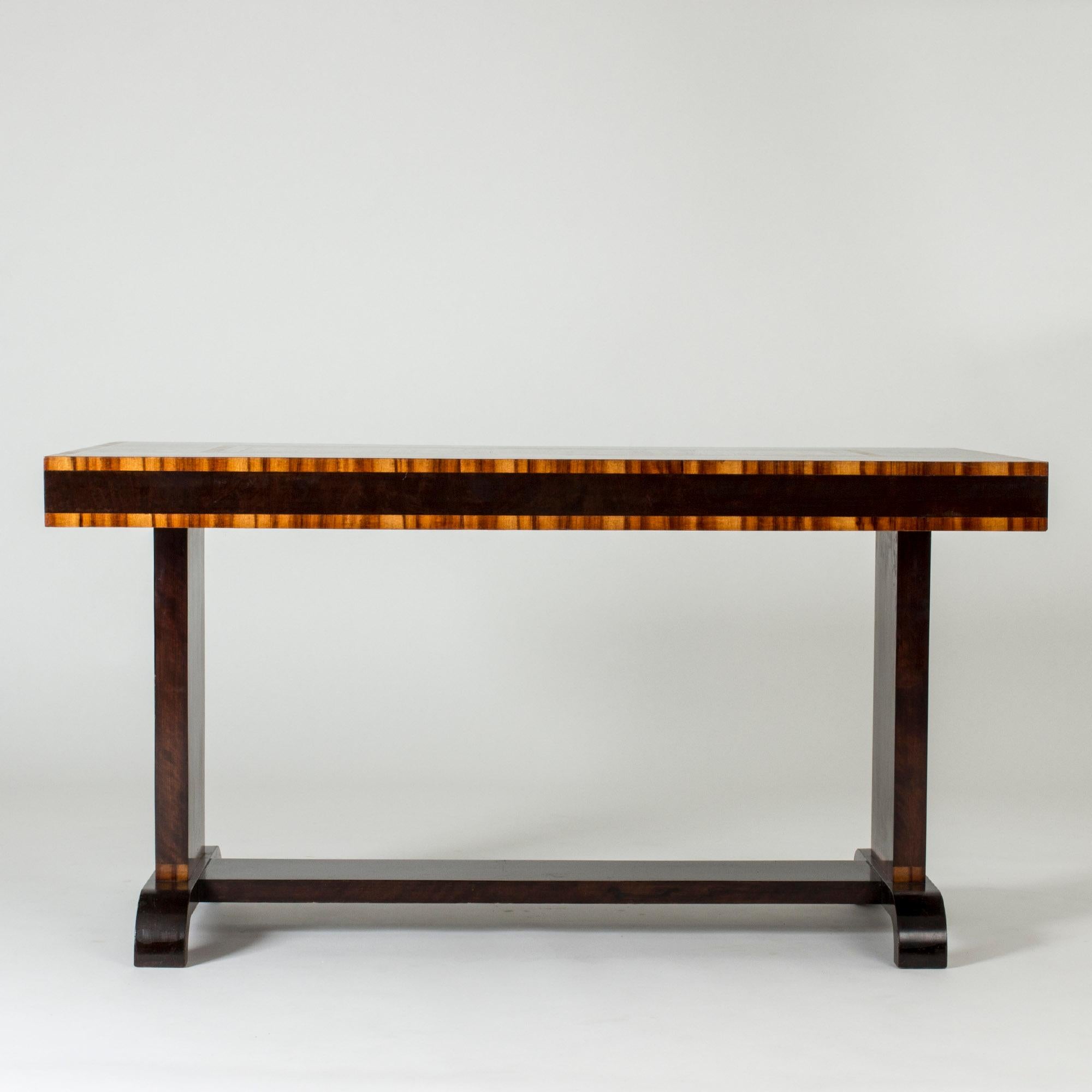 Swedish Desk with Inlays, Axel Larsson, Bodafors, Sweden, 1930s