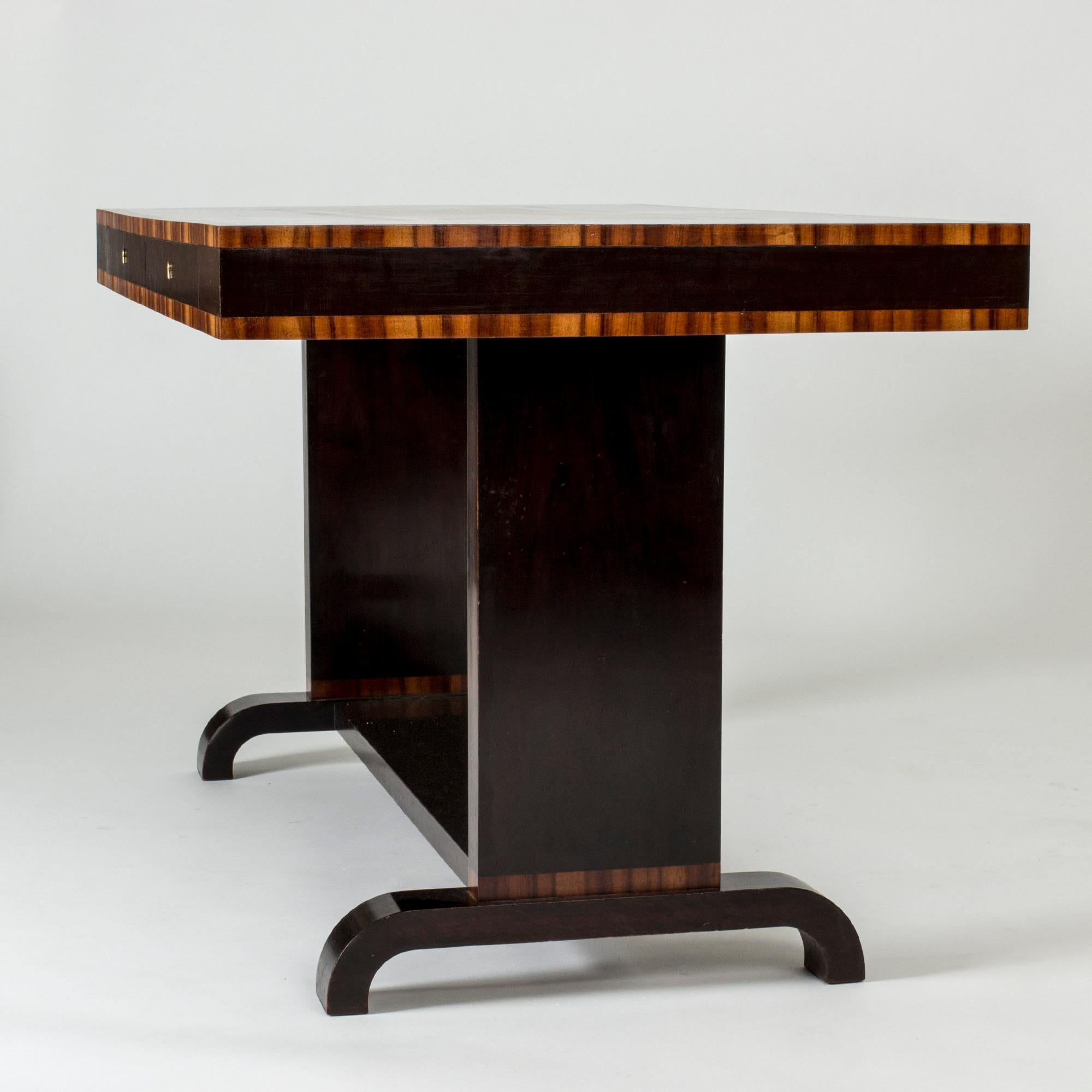 Mid-20th Century Desk with Inlays, Axel Larsson, Bodafors, Sweden, 1930s
