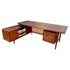 Desk with Sideboard Teak by Arne Vodder