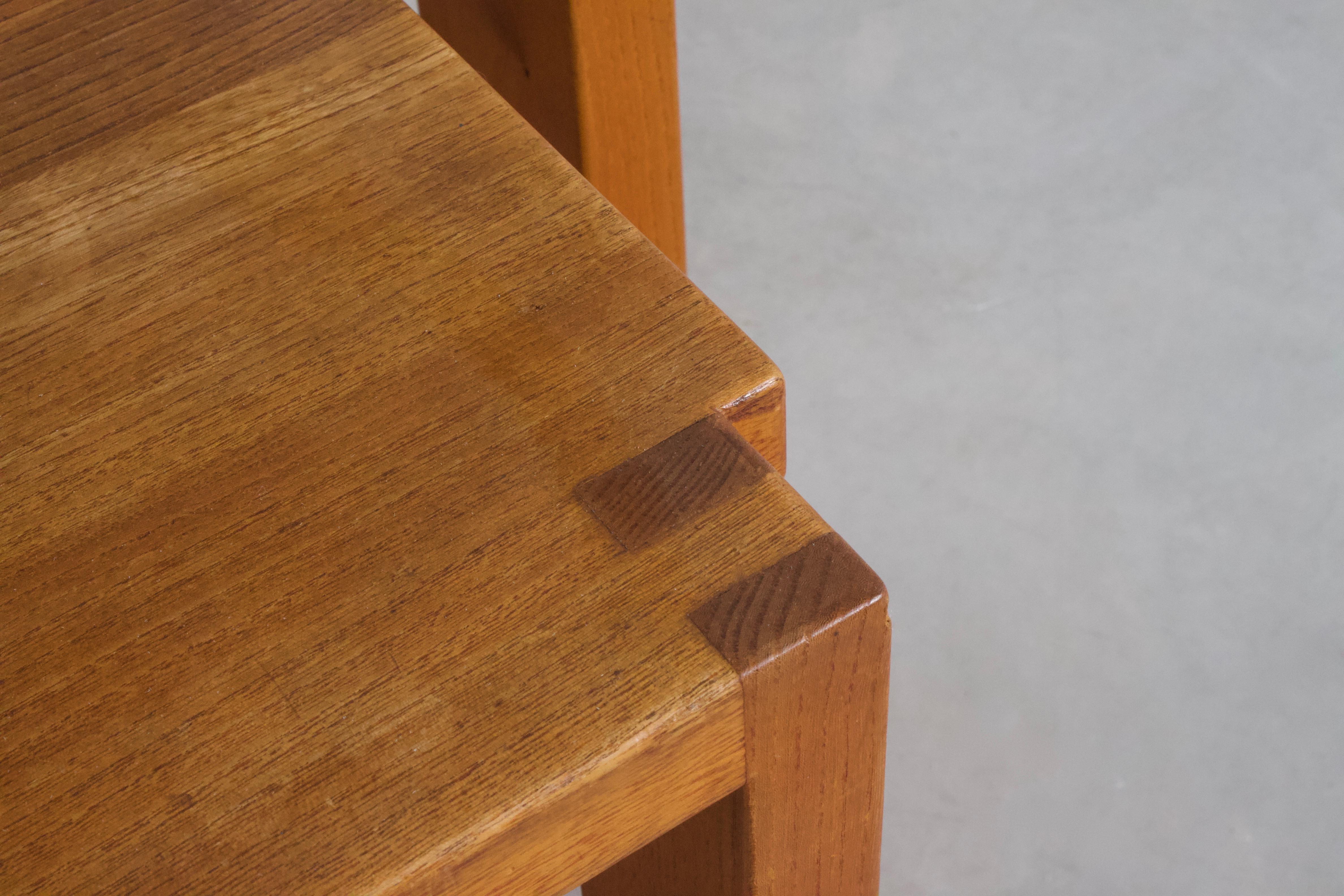 Desk with Stool by Pierre Chapo in Solid Elmwood, France, 1965 In Good Condition In Echt, NL