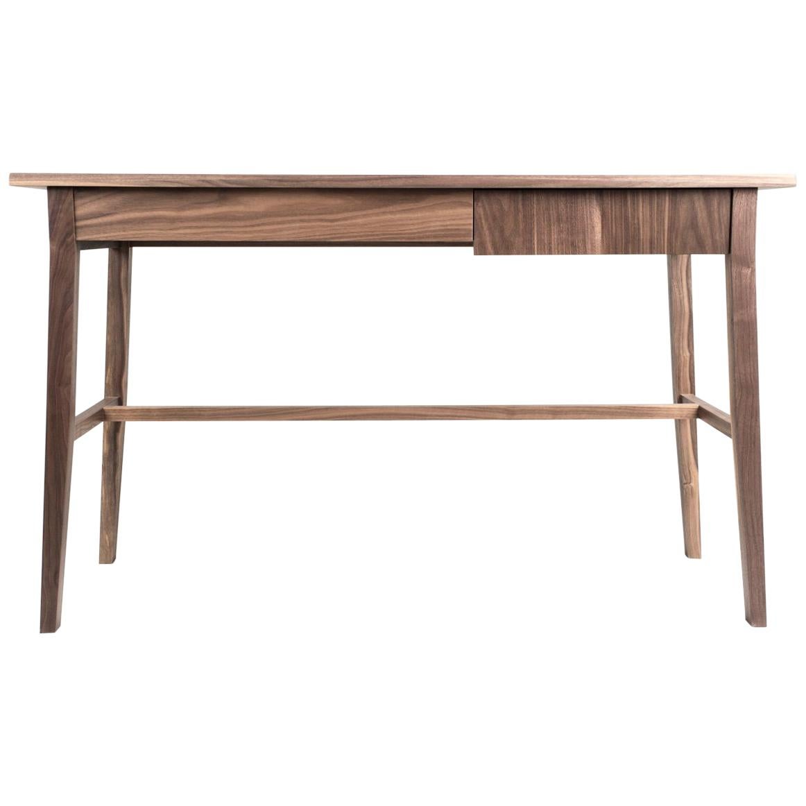 Bureau, table à écrire, bureau, noyer, moderne, bois dur, design semi-béton en vente