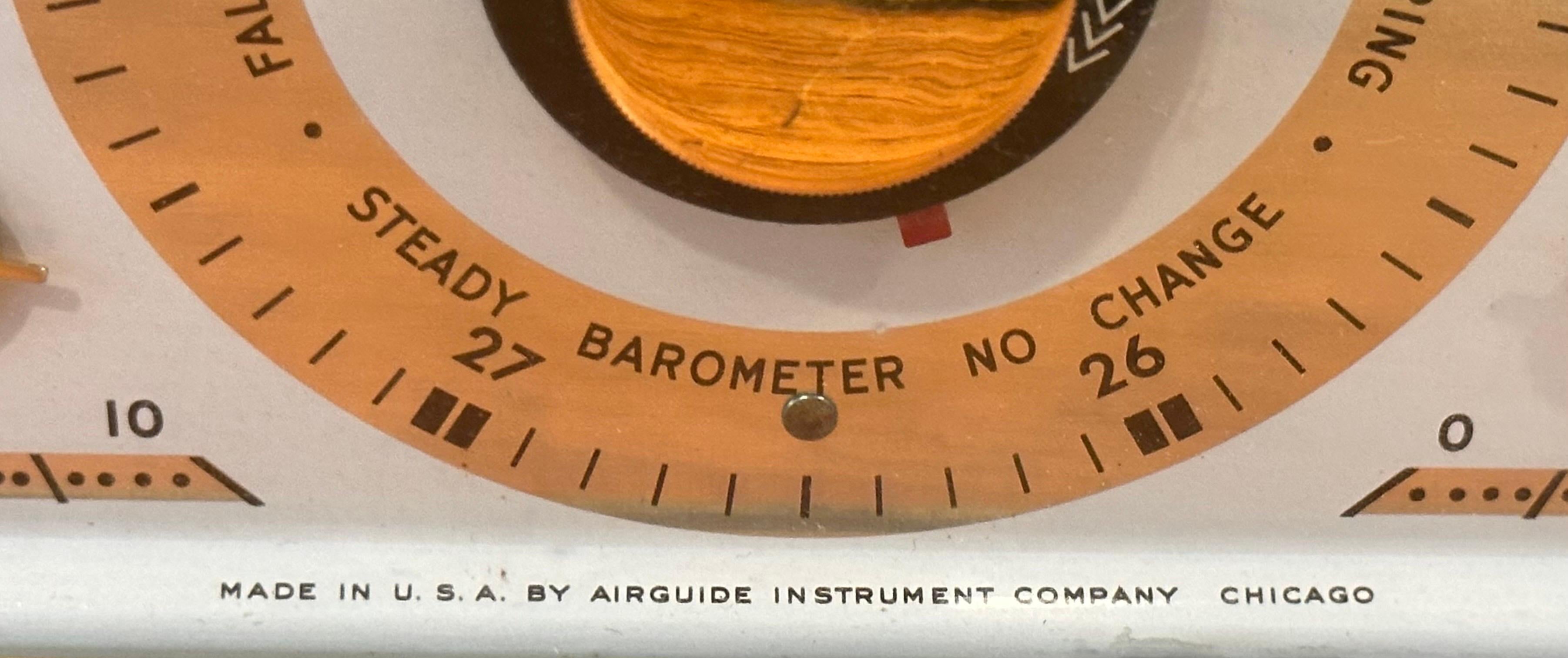 Brass Desktop Barometer / Weather Station by Airguide Instrument Company For Sale