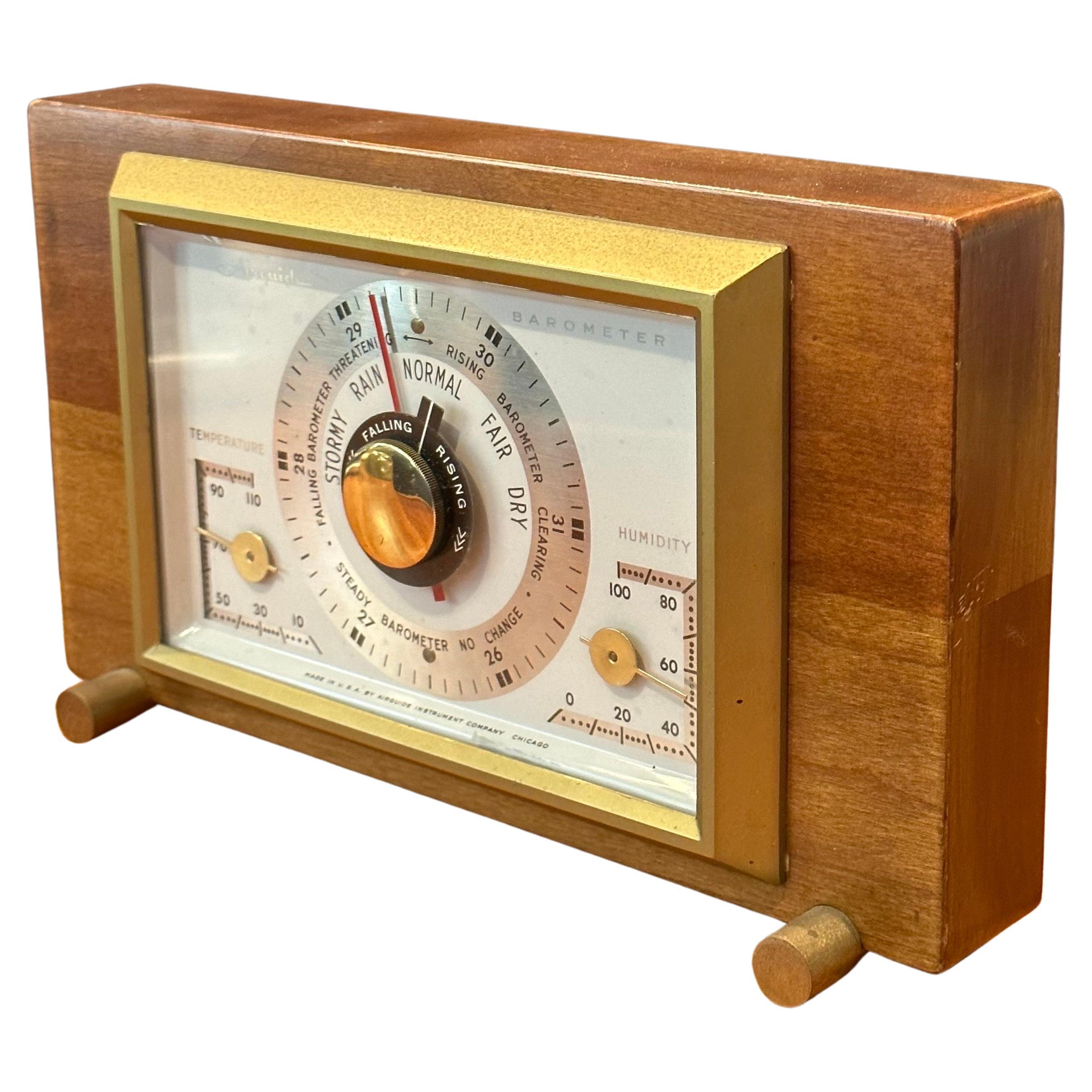 Mid-Century Modern Baromètre de bureau/station météo par Airguide Instrument Company en vente