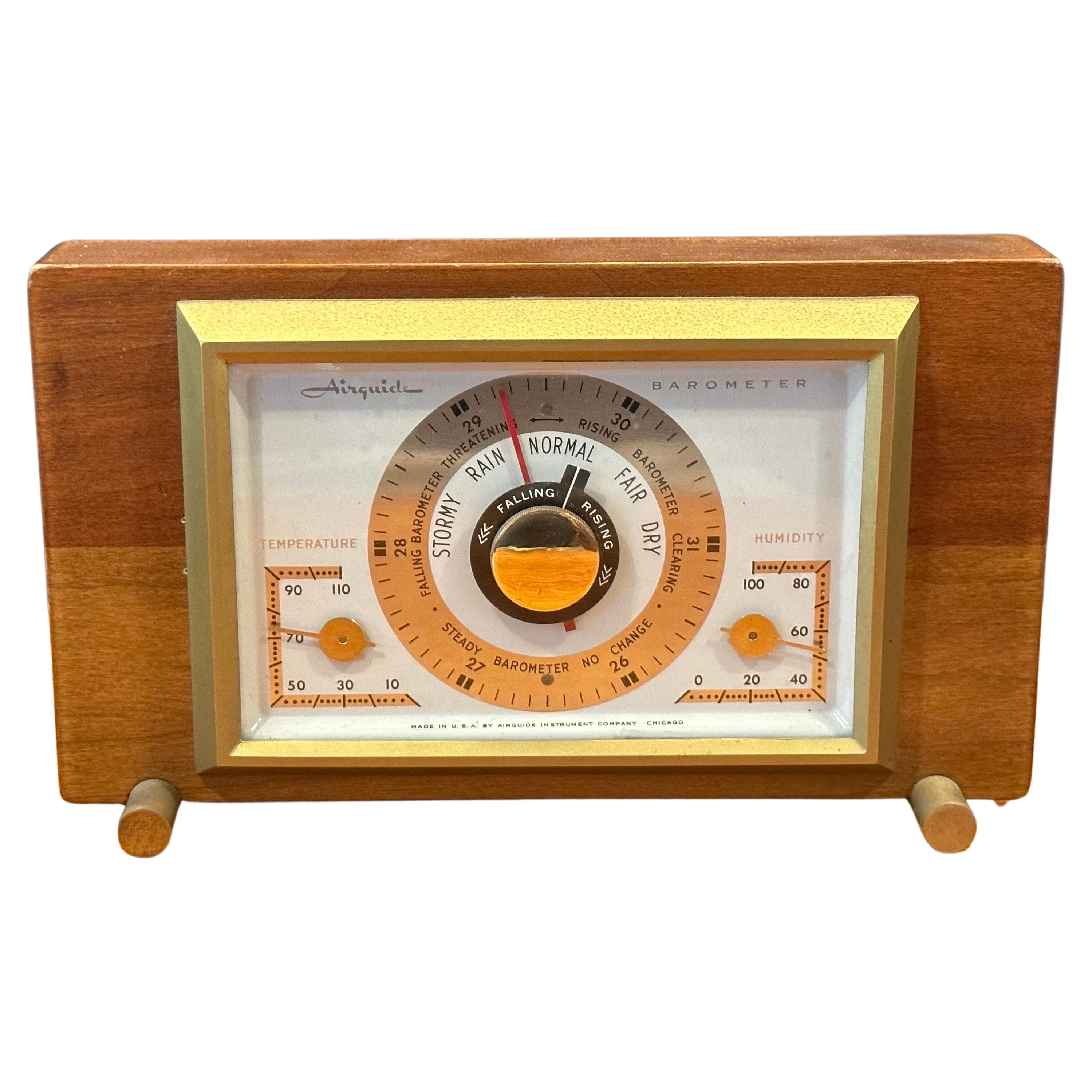 Desktop Barometer / Weather Station by Airguide Instrument Company For Sale