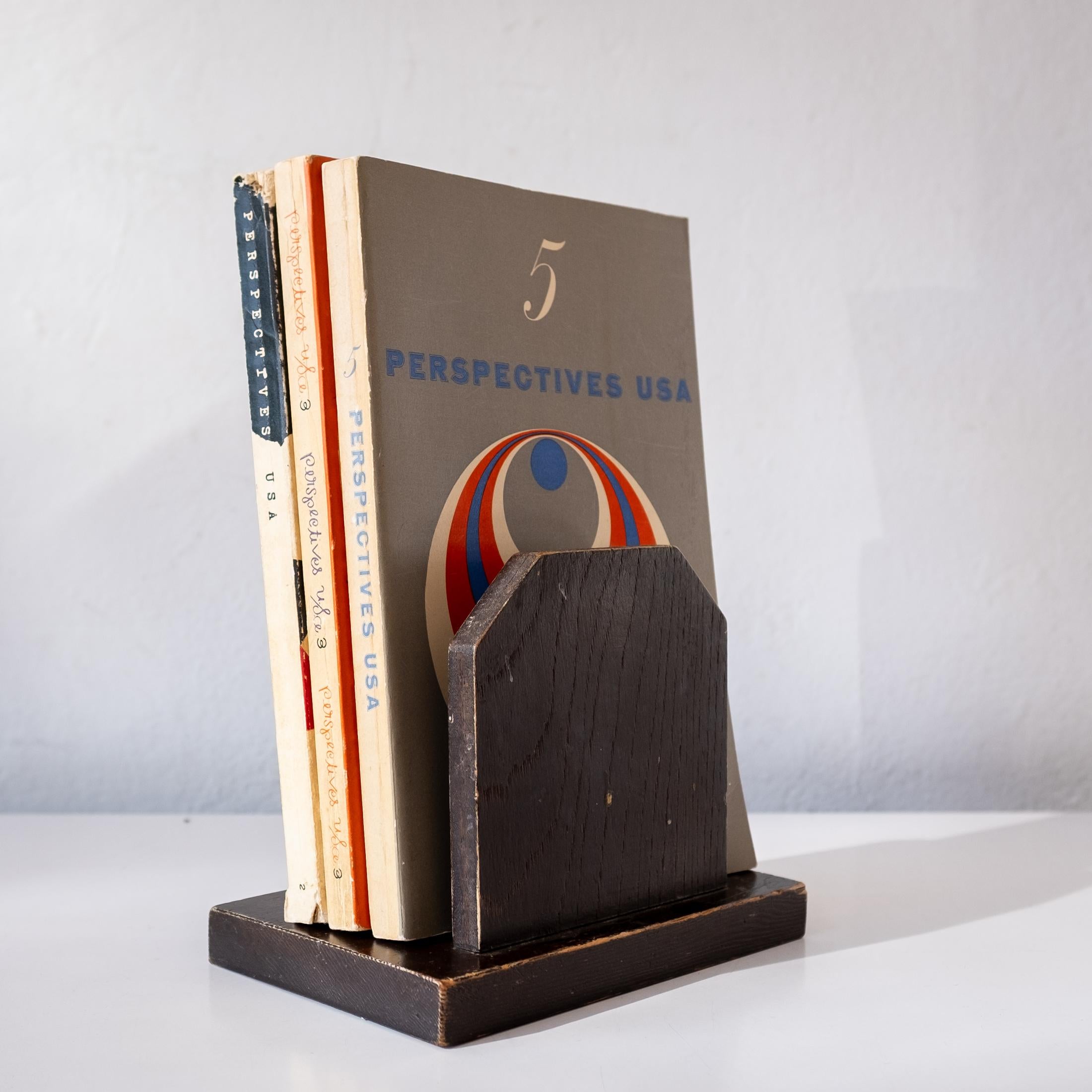 Desktop book or mail holder by John Lloyd Wright (December 12, 1892 – December 20, 1972). This was part of the many furnishings designed by John Lloyd Wright’s House for Mr. Yager Cantwell (1962-63) in Rancho Santa Fe. 

John Lloyd Wright was an