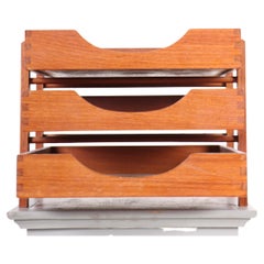 Vintage Desktop Organizer in Teak, Made in Denmark, 1950s