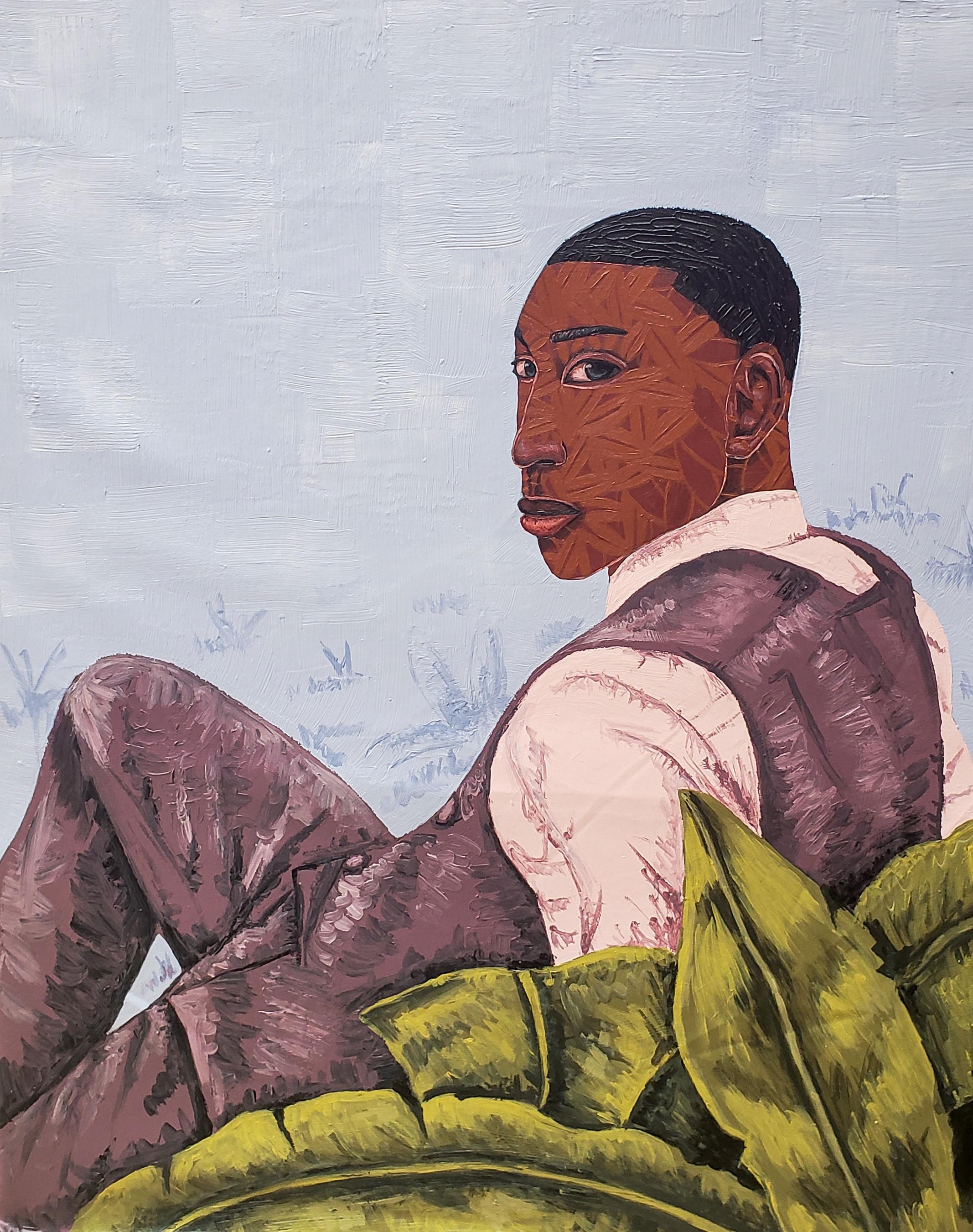Framed by Foliage (The Rebirth) - 21st Century, Contemporary, Figurative, Men