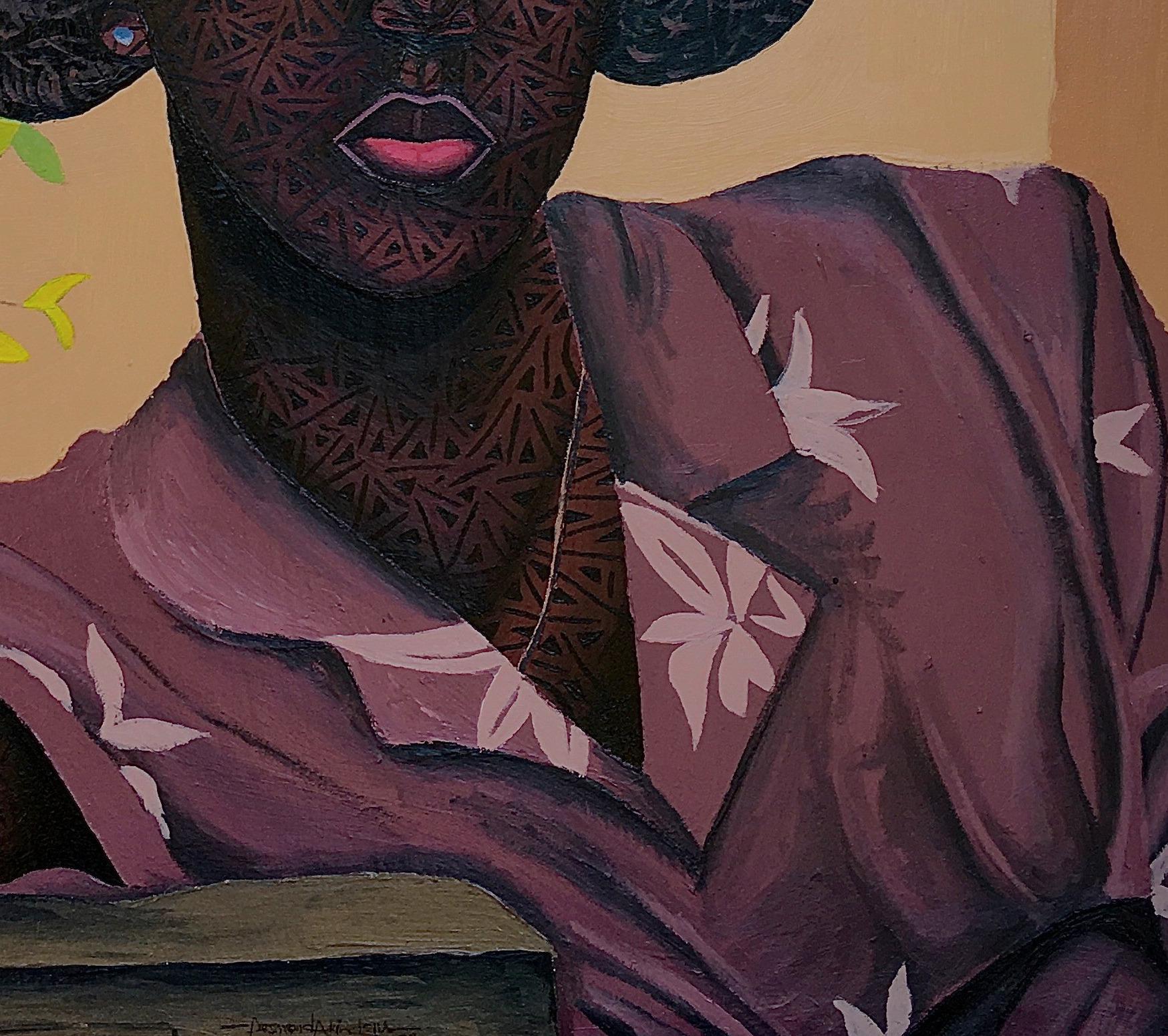 Gaze of Affection 1 - Painting by Desmond Akindoju