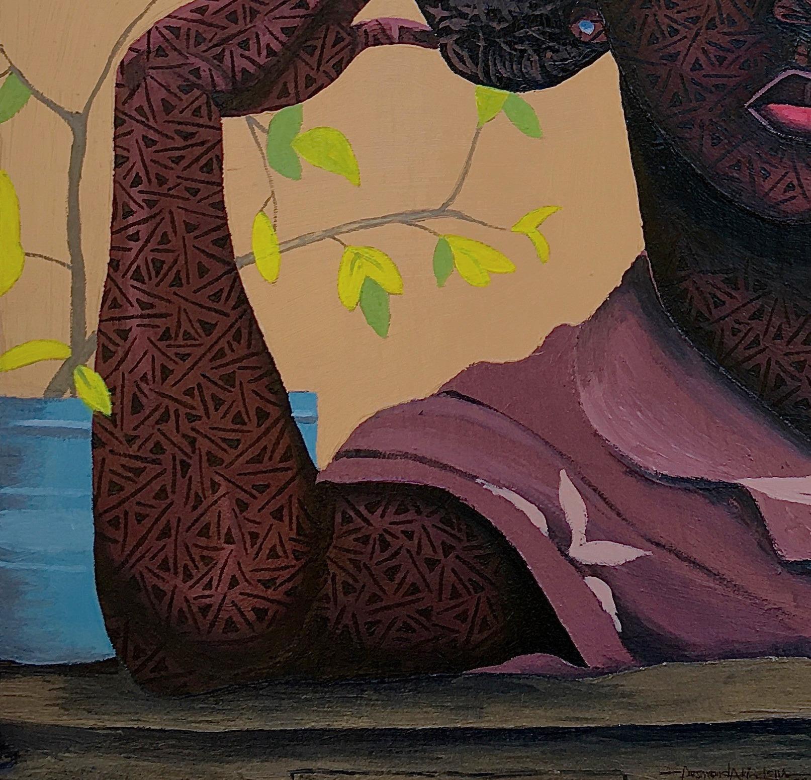 Peinture
Expédié dans un tube bien protégé depuis le Nigeria.
Cette œuvre est unique, il ne s'agit pas d'une impression ou d'un autre type de copie.
Accompagné d'un certificat d'authenticité (délivré par la Gallery)