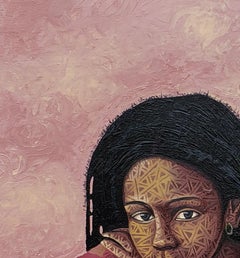 „Wooden Elegance“ – Acrylgemälde auf Leinwand, Konzeptkunst, 21. Jahrhundert