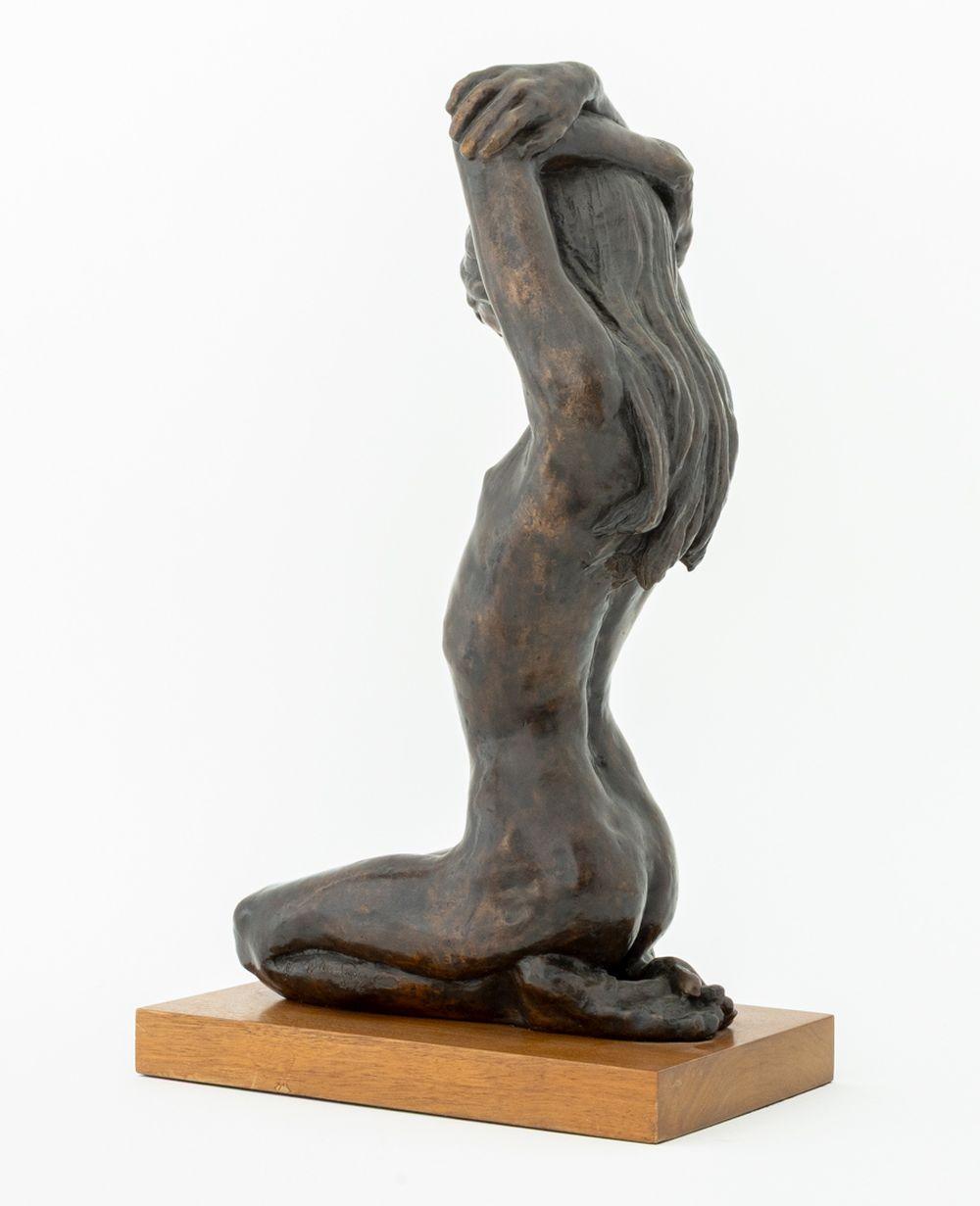 20th Century Desmond Fountain Kneeling Nude Patinated Bronze For Sale