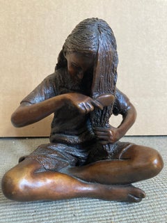 Tangles (Solid Bronze, Renowned Sculptor of Children, Comes with Hardcover Book)
