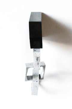 Comeback- Paint, Steel, Chain, Sculpture, Wall Mounted, Black, Gray