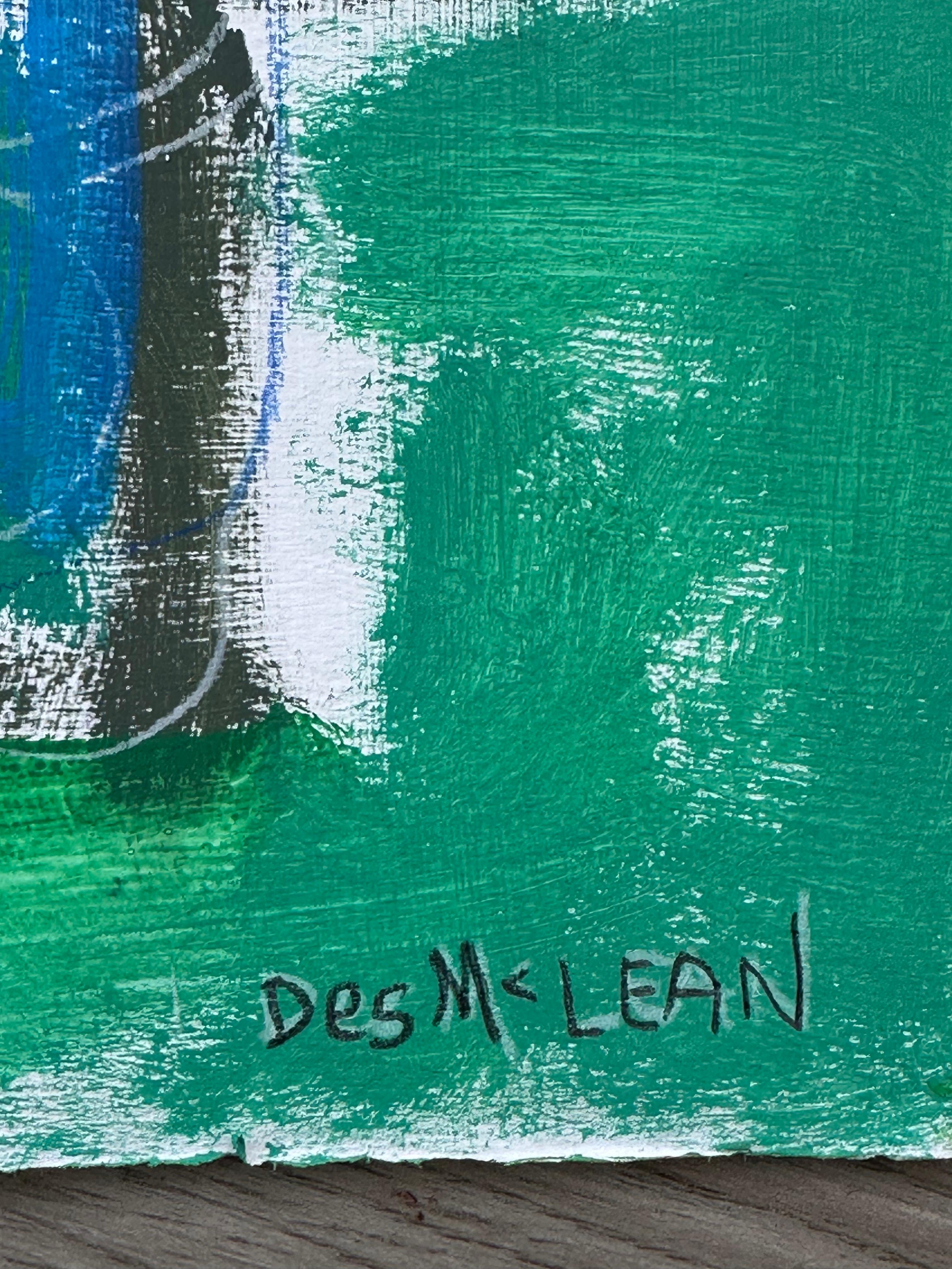 Peinture expressionniste abstraite sans titre - Expressionnisme abstrait Mixed Media Art par Desmond McLean