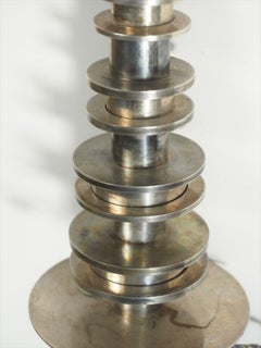 Desny, Paris Table Lamp in Silvered Bronze