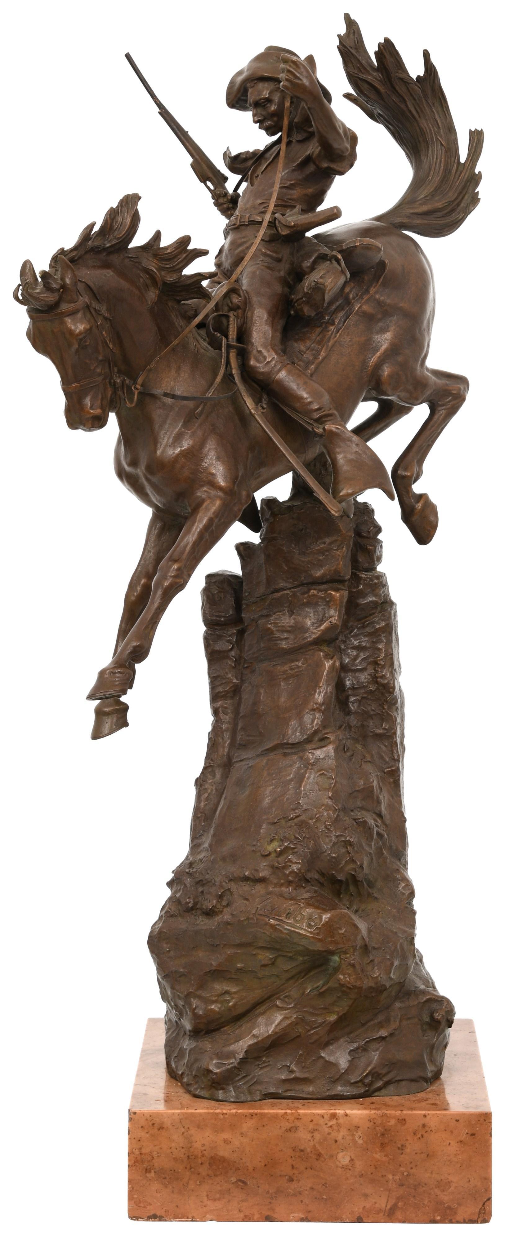 Desperado Bronze After Carl Kauba In Good Condition In New York, NY