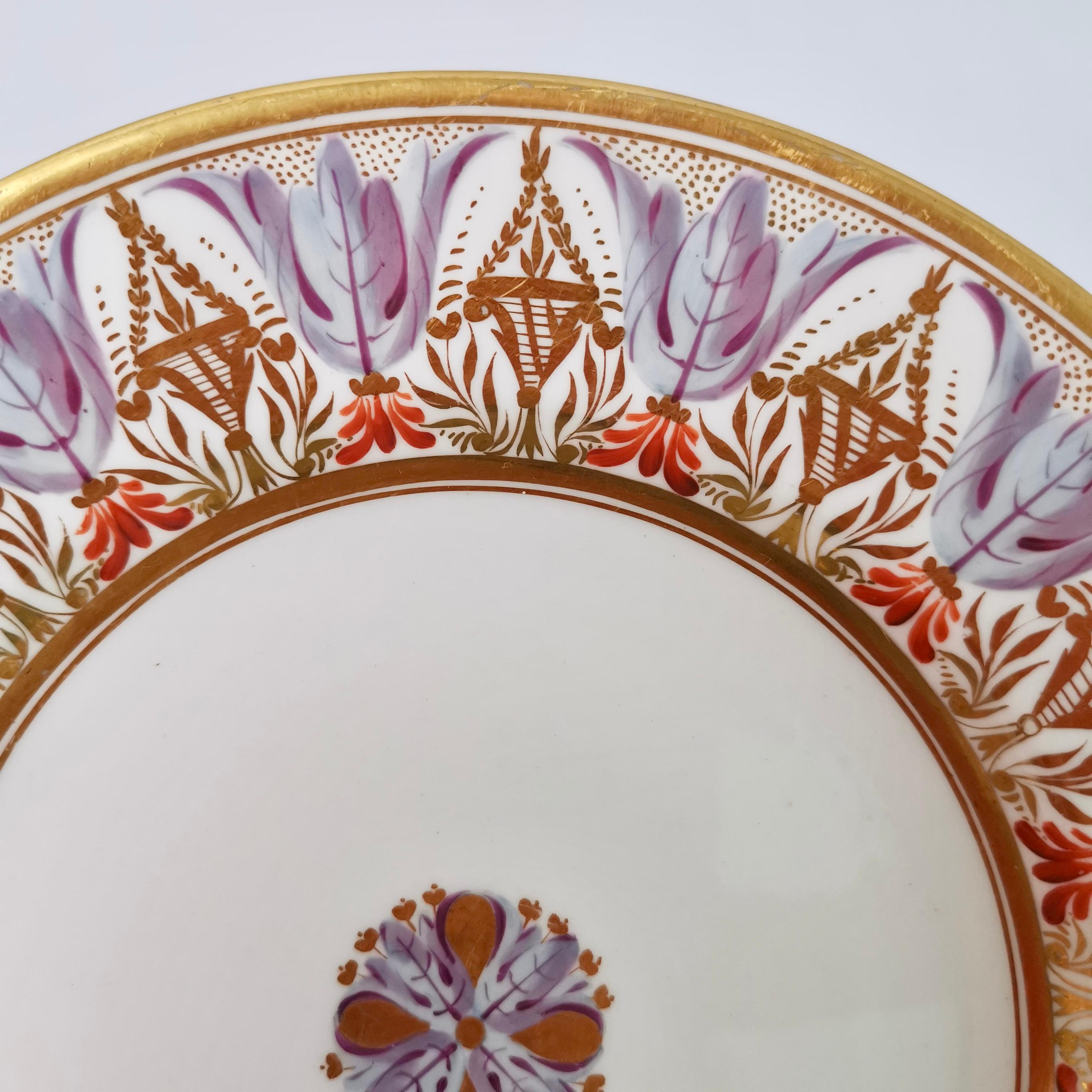 Dessert Plate Bloor Derby, Neoclassical Pattern, 1815-1820 '2' In Good Condition In London, GB