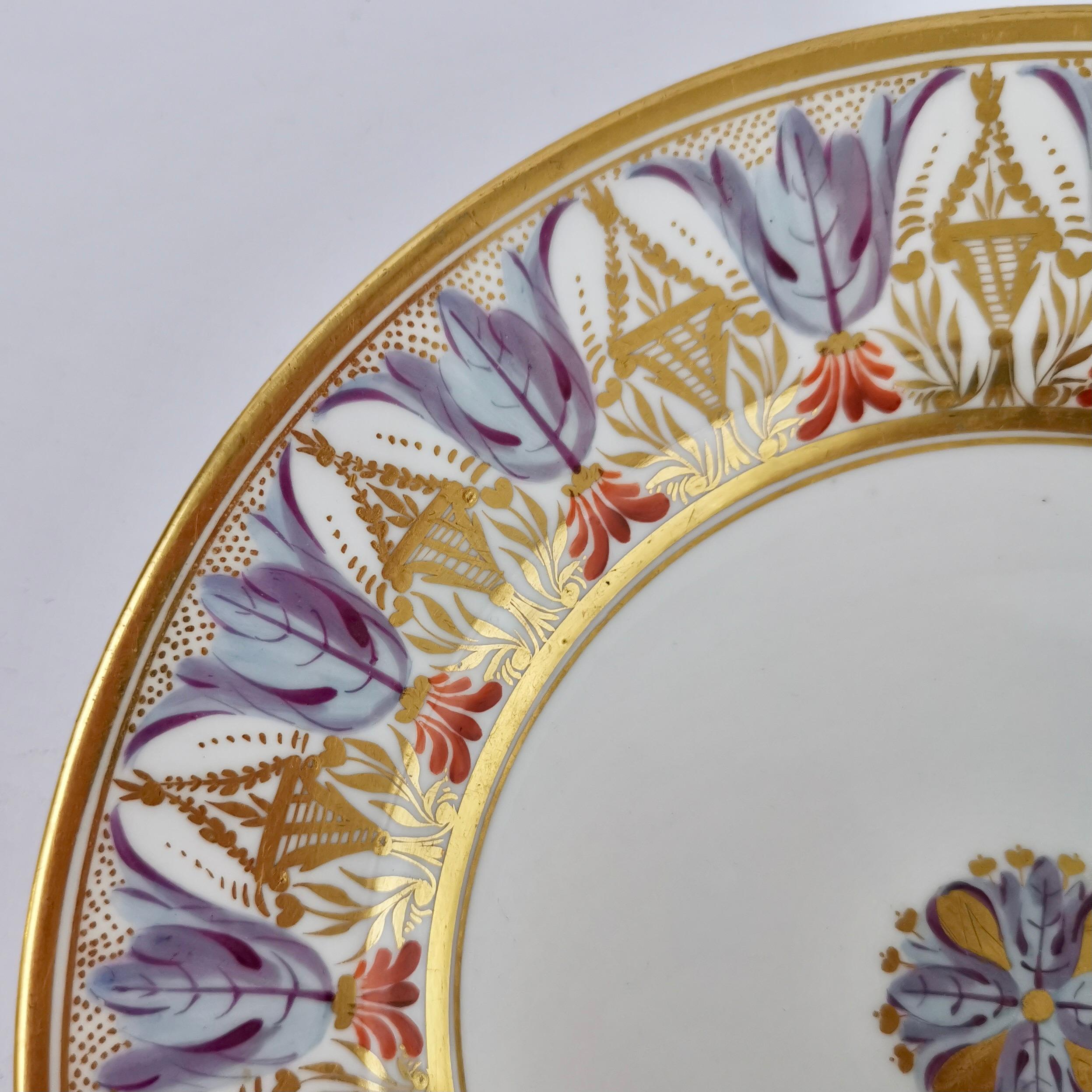Porcelain Dessert Plate Bloor Derby, Neoclassical Pattern, 1815-1820 '2'