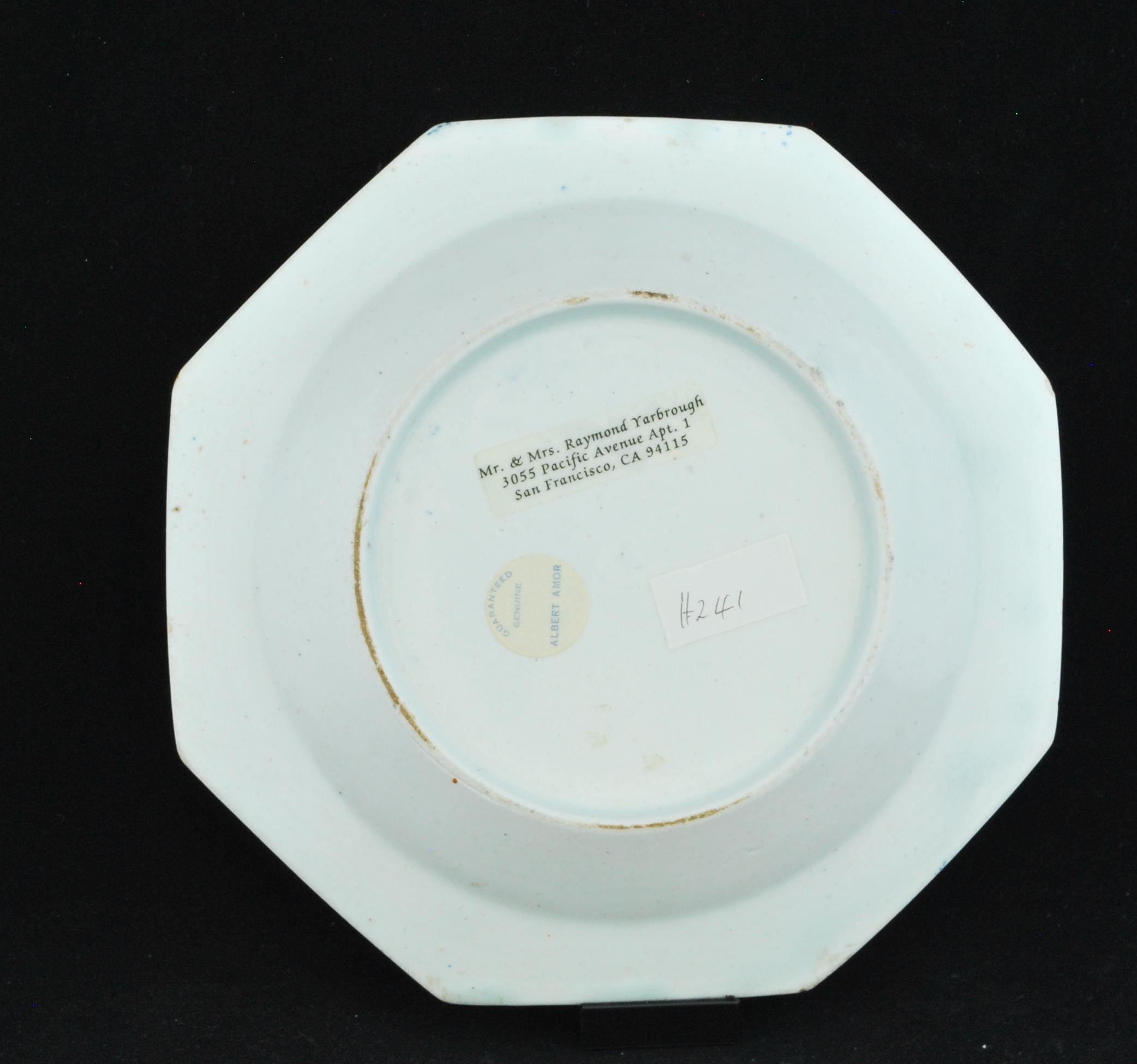 Anglais Assiette à dessert, manufacture de porcelaine à nœud, vers 1759 en vente