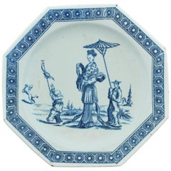 Assiette à dessert, manufacture de porcelaine à nœud, vers 1759