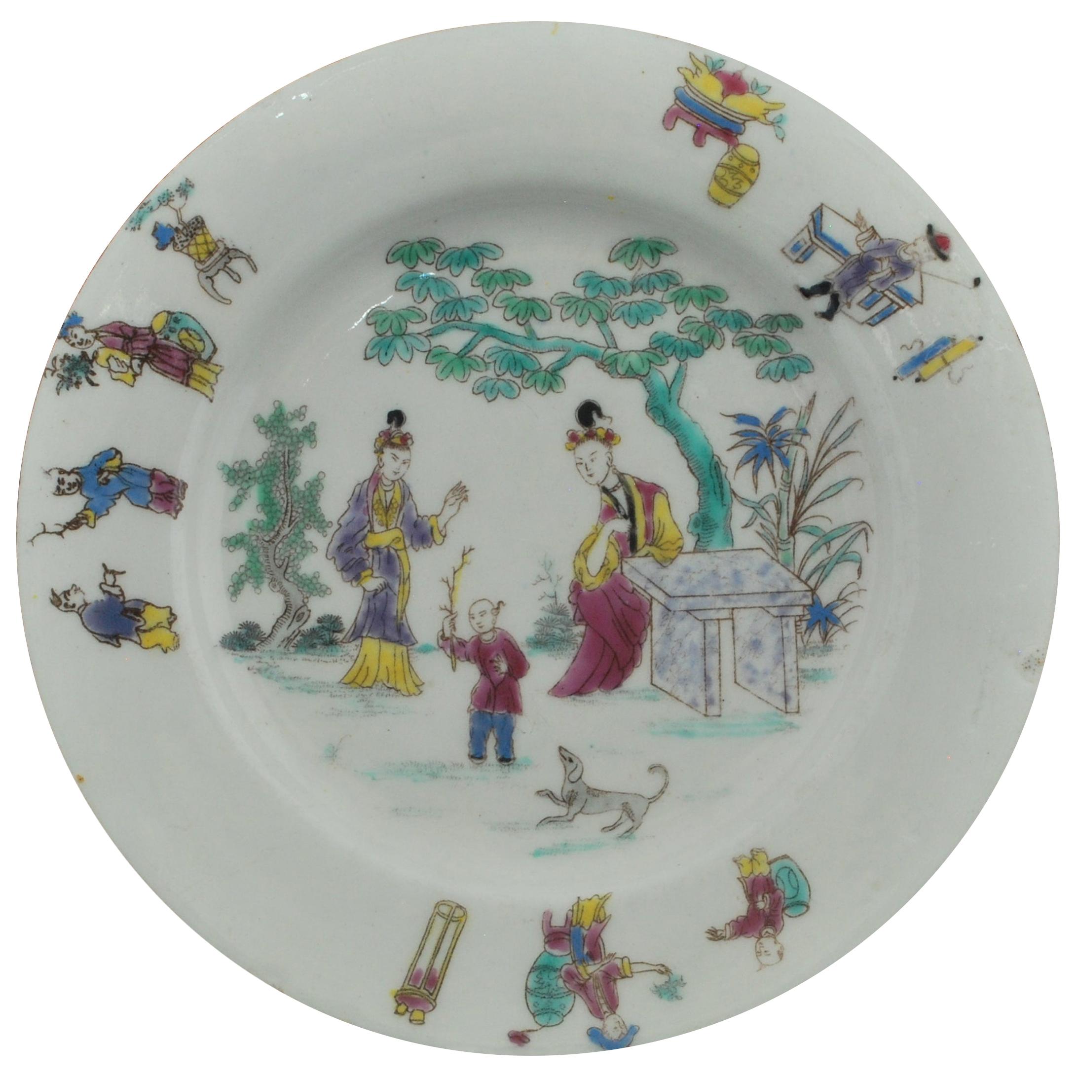 Assiette à dessert, usine de porcelaine à nœud, vers 1760 en vente