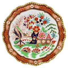 Assiette à dessert Flight Barr &amp; Barr, riche motif Imari, Régence, vers 1825