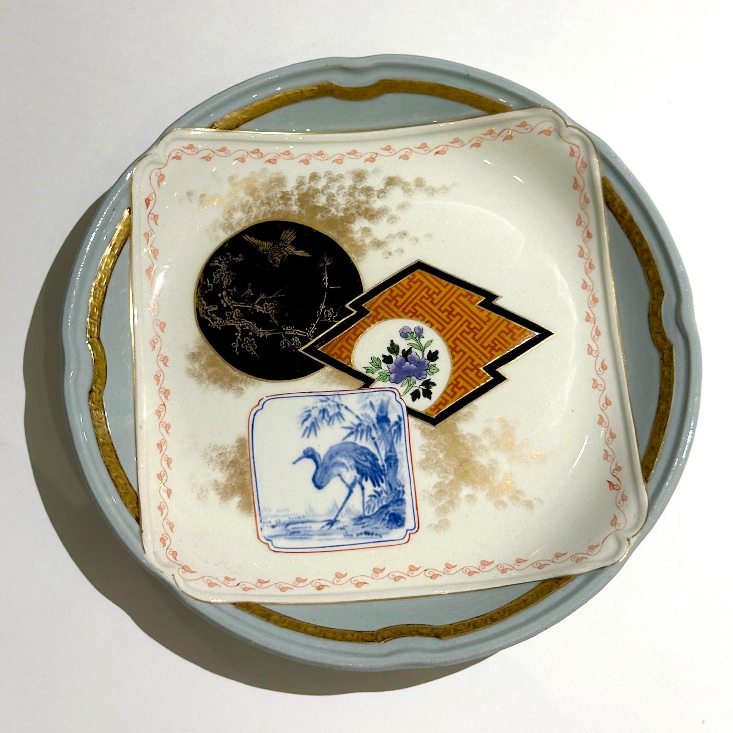 Plato de postre, servicio Kioto, Creil et Montereau, 1878 - 1884 Japonismo en venta