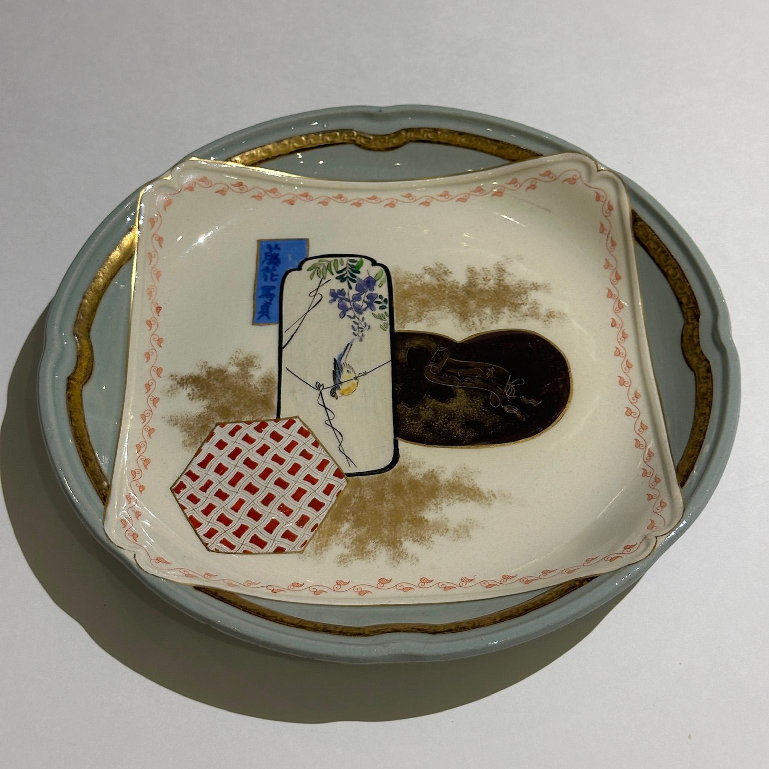 Francese Piatto da dessert, servizio Kioto, Creil et Montereau, 1878 - 1884 in vendita