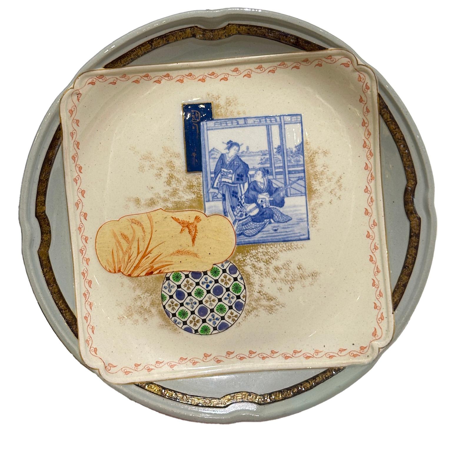 Plato de postre, servicio Kioto, Creil et Montereau, 1878 - 1884 Francés en venta
