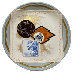 Piatto da dessert, servizio Kioto, Creil et Montereau, 1878 - 1884
