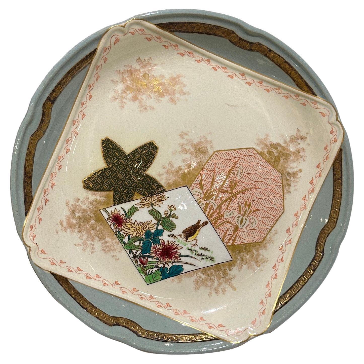 Plato de postre, servicio Kioto, Creil et Montereau, 1878 - 1884