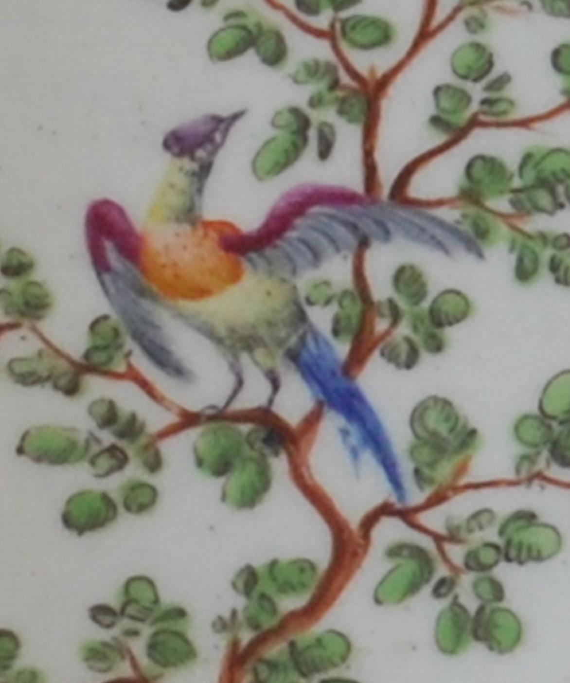 Dessert Plate Painted by George Davis, Worcester, circa 1770 In Excellent Condition In Melbourne, Victoria