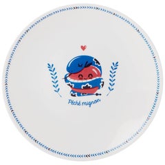 Dessert Porcelain Plate Collection Rue de Paradis Model " Pretty Sin"