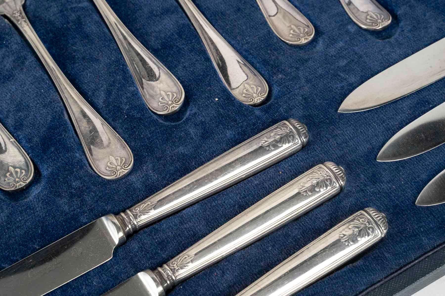 Plaqué argent Service à dessert de Christofle, XIXe siècle, période Napoléon III. en vente