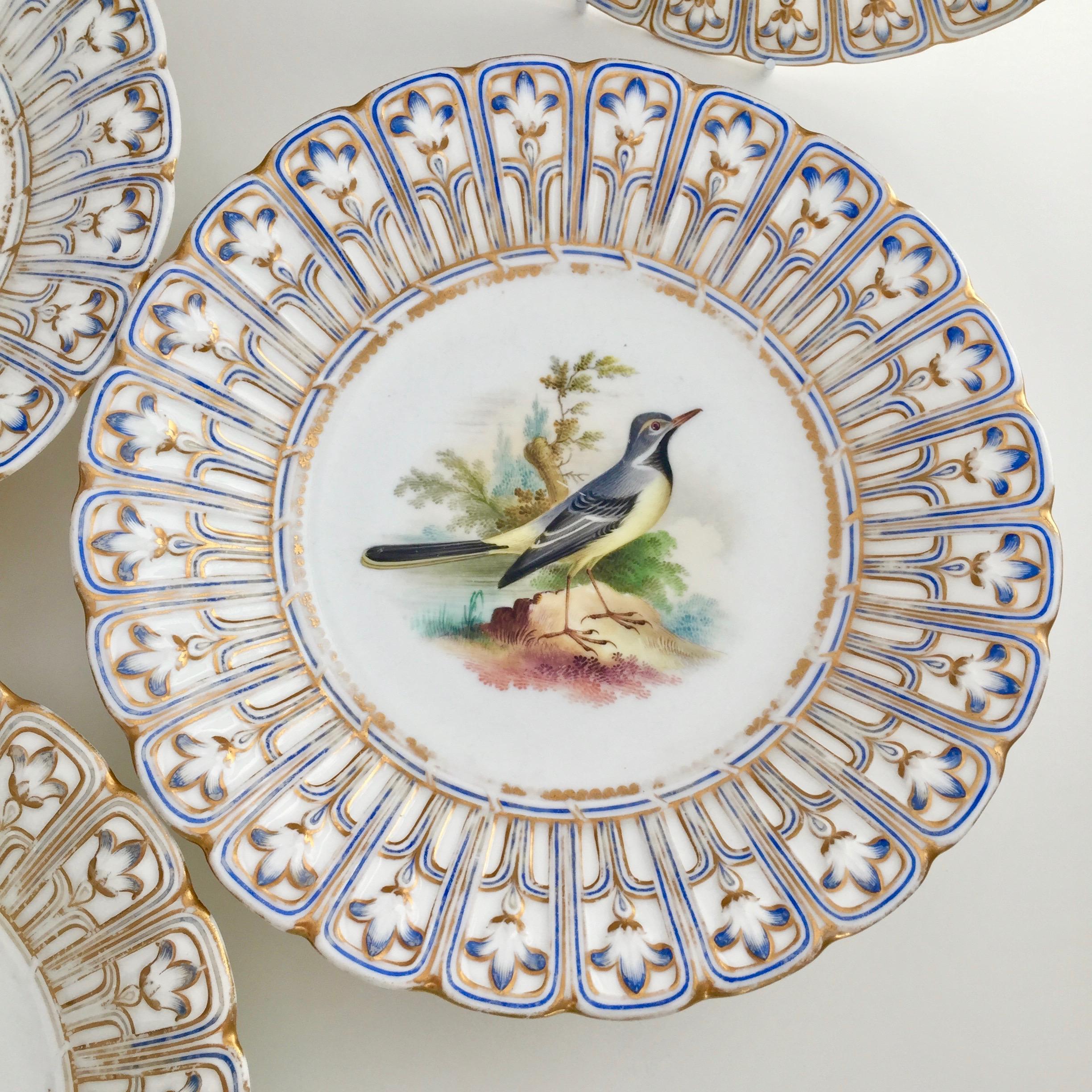 Minton Porcelain Dessert Service, Named Birds by Joseph Smith, Victorian 1851 2