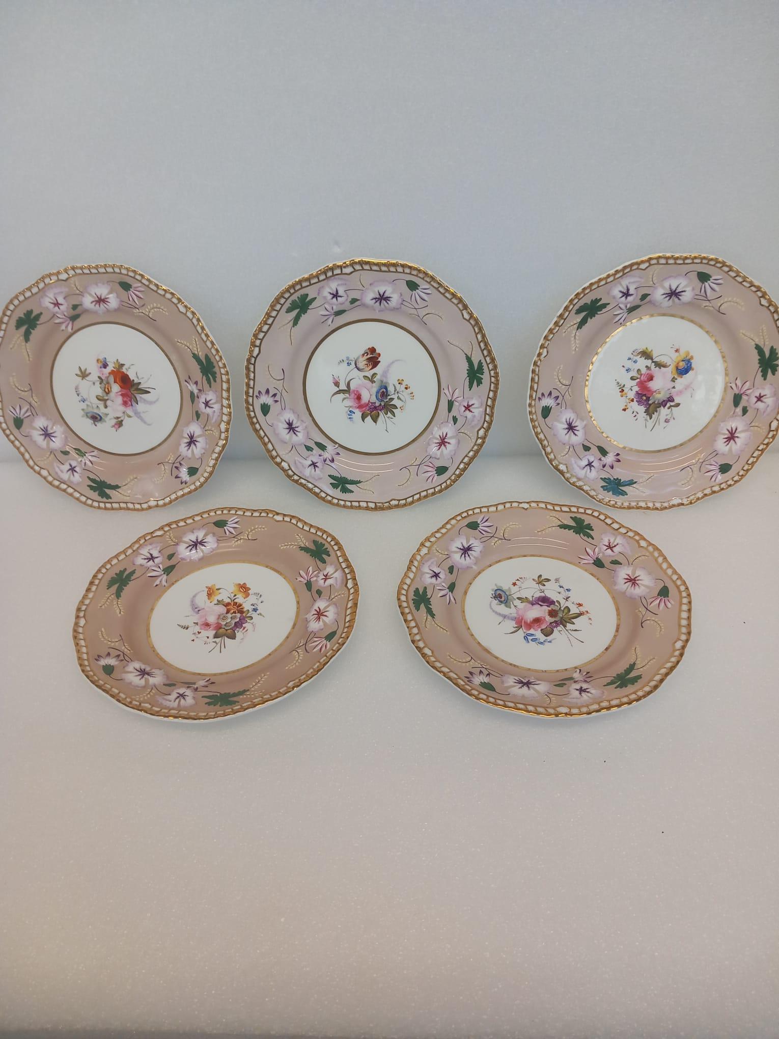 Victorien Service à dessert fabriqué par Spode Felspar (1815-1827) en vente