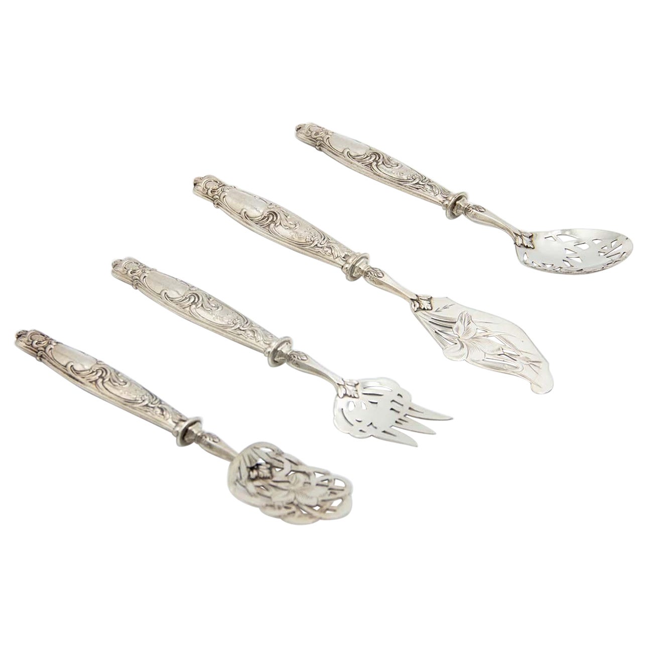 Dessert service with silver handles en venta